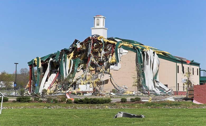 Church destroyed